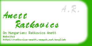 anett ratkovics business card